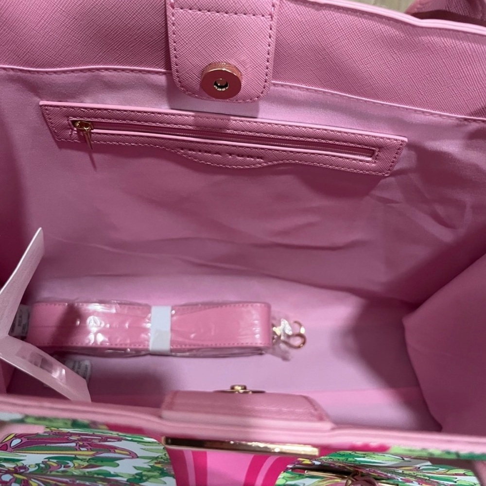 Pink Trina Turk Butterfly Tote Bag - Picture 3 of 8
